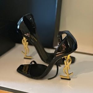 Saint Laurant - OPYUM Logo Heel Sandals
